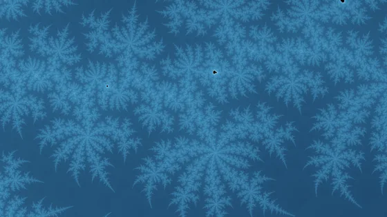 The same view with atom domains off: an even frost of blue and white.